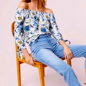 LOFT Off the shoulder floral top